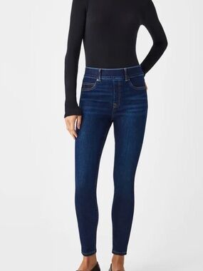 SPANX Dark Blue Skinny Stretch Jeans Size L